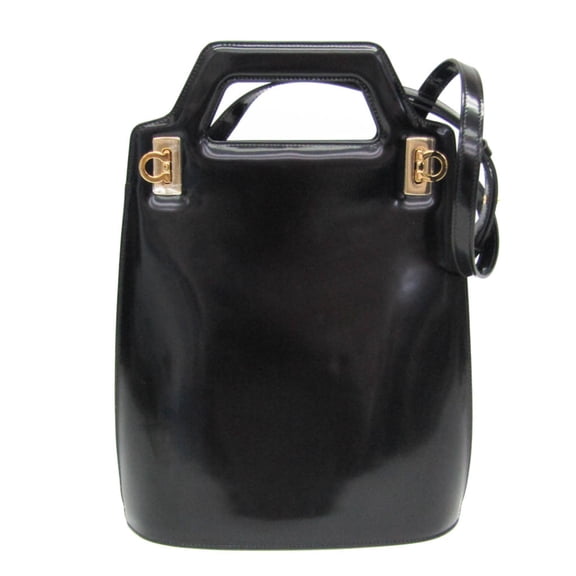 Pre-Owned Salvatore Ferragamo Gancini Wanda DH-21 3483 Women's Leather Handbag,Shoulder Bag...