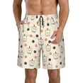 thumbnail image 2 of Uemuo Boba Milk Tea Pattern Men's Swim Trunks Hawaiian Beach Bathing Suit Swimsuits Beach Quick-Dry Shorts with Pockets-Medium, 2 of 9