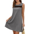 thumbnail image 3 of STETMN Women's Sleeveless Tank Dress Hollow Crewneck Solid Dresses Casual Summer Knee Length Dress, 3 of 7