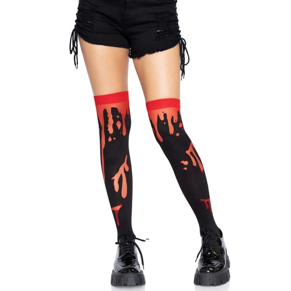 Leg Avenue Women's Splatter Thigh Highs
