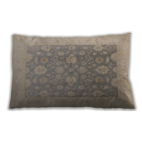 Ahgly Company Outdoor Rectangular Mid-Century Modern Lumbar Throw Pillow, 13 inch by 19 inch