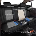 thumbnail image 3 of AOMSAZTO Fit Toyota Tacoma Crew Cab 4-Door 2007-2024 Car Seat Cover 5-seat Faux Leather Full Set Compatible Airbag(Black&Gray), 3 of 9