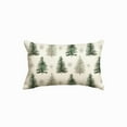 thumbnail image 2 of Christmas Printed Christmas Tree Lumbar Pillow Cover Holiday Decoration, Style D-655, Green, 30*27*1cm, 2 of 6