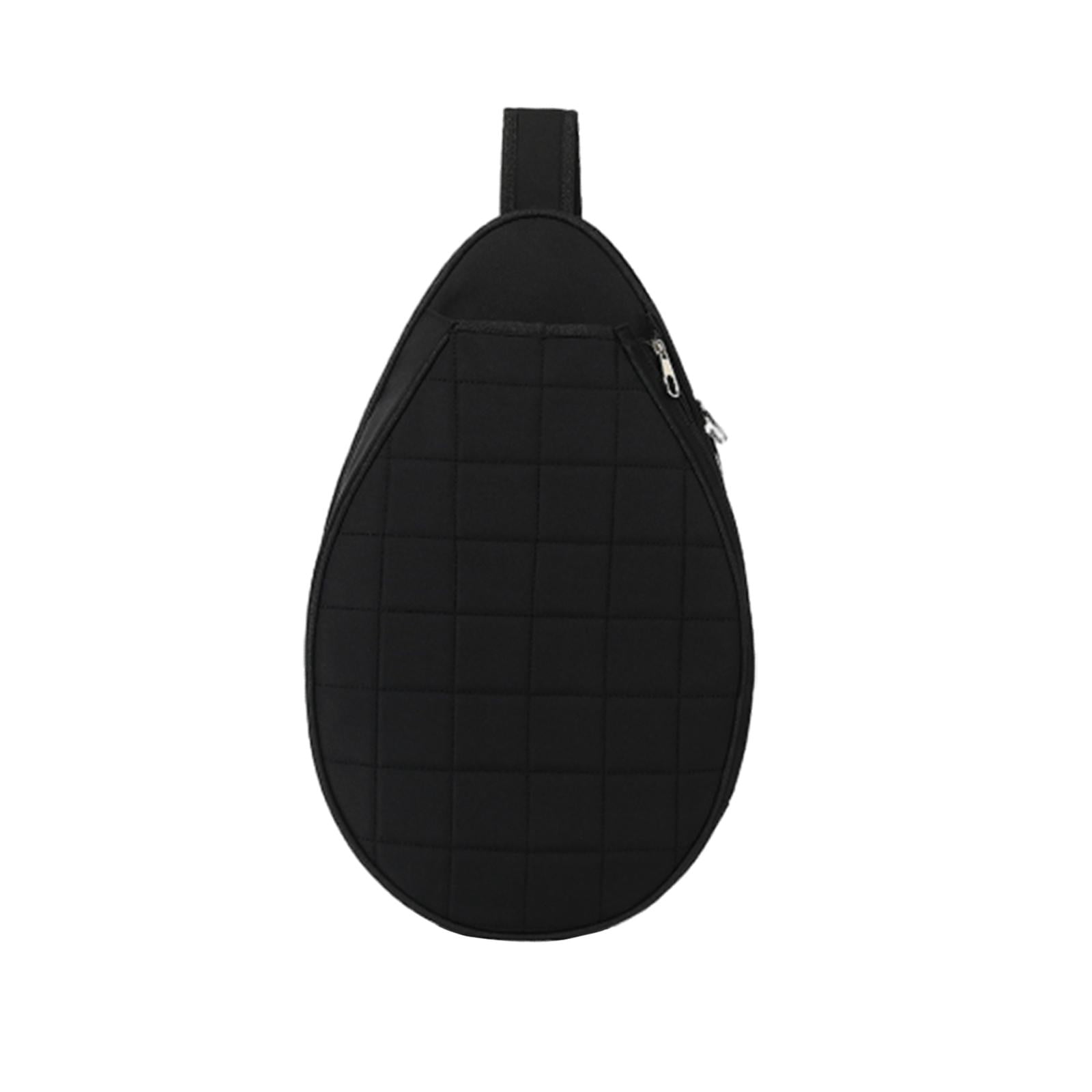 Baoblaze Tennis Bag Large Capacity W/ Adjustable Strap Racket Carry Bag Crossbody Bag Black