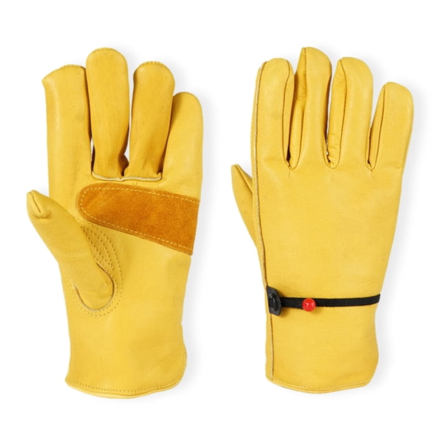 Wosthever 1 par de guantes de cuero para barbacoa, resistentes al calor, guantes gruesos para asar, cocina, estufa, chimenea, protección para Estufas de camping