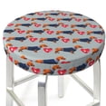 thumbnail image 3 of Lsque Dachshund Dog Heart Round Bar chair cushion covers Velvet Fabric Premium Comfort Protects from Scratches and Stains for 14-17 Inch Chair- 14 inch, 3 of 7
