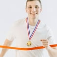 thumbnail image 5 of QIDITONG 25pcs Medal Ribbons Award Neck Ribbons Medal Lanyards Award Participation Ribbons Striped Medal Lanyards With Snap Clips For Competitions Sports Meeting Sport Party, 5 of 5