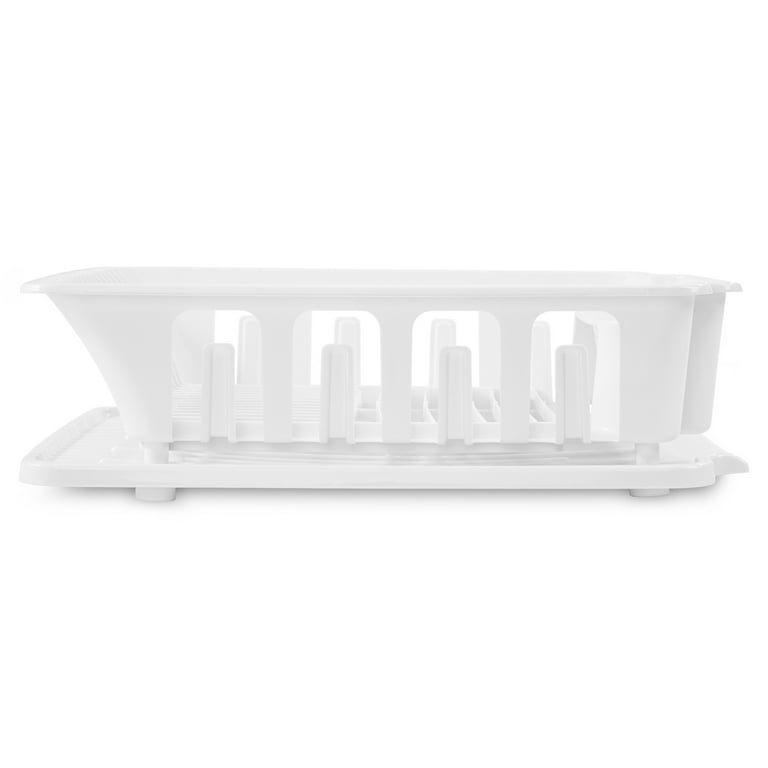 Sterilite Touch-Top Wastebasket - White Kitchen Trash Can With Easy-Open Lid