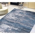 thumbnail image 5 of HR- Bohemian Chic Boho Living Room 2 x 3 Area Rug Floorcover Leno Weave Abrash Design Novelty Rug Gray and Blue Color, 5 of 8