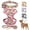 Pink, variant on Pet Artist 3pcs Floral Nylon Dog Harness Vest and Leash and Collar set Custom Personalized for Pets