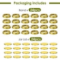 thumbnail image 3 of 48 Pieces Canning Jar Lids and Bands for Regular Mouth Mason Jars Split-Type Lids with Silicone Seals Rings Leak-Proof Secure Mason Canning Jar Cap Compatible with Mason Jar (Gold), 3 of 7