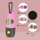 thumbnail image 4 of Dispensador de bolsas para excrementos de perro, paquete de 2 con linterna LED y bolsas, color rosa, 4 of 7