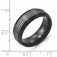 thumbnail image 3 of Titanium Black Ti 8mm Brushed & Polished Beveled Edge Band Size 9.5, 3 of 3
