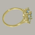 thumbnail image 4 of LBG British Made Solid 9k Yellow Gold Natural Aquamarine Womens Anniversary Ring - 33 size options - Size 12, 4 of 6