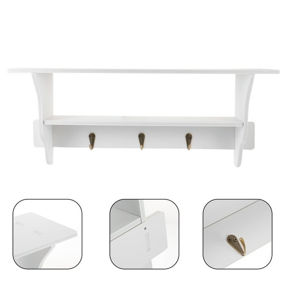 Sparsain Floating Wall Shelf Hanging with Hook for Home