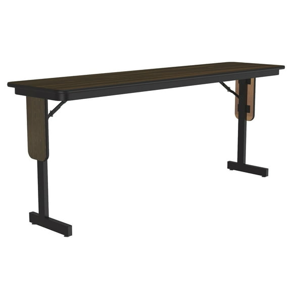 Correll SP1872PX 01 Table de Formation et de Séminaire à Pieds de Panneau 18 x 72 Pouces, 29 Pouces H, Noyer/noir
