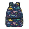 thumbnail image 1 of Disketp Dinosaur Flowers Mochila Estampada para Hombre y Mujer – Mochila Ligera Clásica con Múltiples Bolsillos para Universidad, Trabajo y Viajes-One Size, 1 of 5