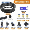 thumbnail image 2 of 17Pcs AGASHE PU Tubing Quick Connect Air Hose Fittings Kit: 4/6/8/10/12mm, universal thread, quick release. Metal & PVC straight, 2 of 5