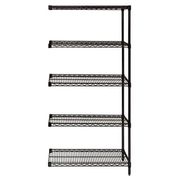 Quantum Storage AD63-2424BK-5 5 Shelf Add On Kit Black - 24 x 24 x 63 in.