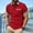 Red, variant on SGFCWSX Mens Short Sleeve Polo Shirt Slim Fit Chest Pocket Comfortable Casual Golf Shirts for Men Gray Size 3XL