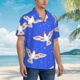 thumbnail image 5 of Birds Flying In The Sky Hawaiian Shirts For Men, Summer Short-Sleeve Relaxed-Fit Button-Down Shirts 3x-Large, 5 of 9
