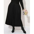 thumbnail image 5 of Women's Plus Size Pleated Skirt Casual Chiffon Elastic Waist Boho Skirts Plus Size Midi Skirts, 5 of 7