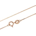 thumbnail image 1 of 14K solid rose pink gold 0.6mm box chain necklace 18", 1 of 4
