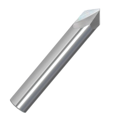 

3/16 Diameter 2 Flute Single End Pointed Tip 82° Included Angle Carbide Chamfer Mill 3/16 SHANK 2 OAL