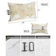 thumbnail image 3 of Pack of 2 Outdoor Lumbar Pillow Covers 12x20 Inch, Tropical Palm Tree Waterproof Throw Pillow Covers Set, Beige White Plants Coastal Leaf Beach Decorative Cushion Cases for Patio Porch Car, 3 of 7