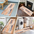thumbnail image 5 of 2'x6' Rug Runners for Hallways Kitchen, Orange Blue Non Slip Entryway Beside Floor Carpet Runner, Minimalist Smear Abstract Art Painting Washable Laundry Room Bedroom Throw Rugs Mat for Family Pet, 5 of 8