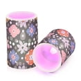 thumbnail image 7 of Yayeee Flameless Candles with Remote Flickering Battery Operated Multi Color Changing, Blue Geometric Flowers, 7 of 7