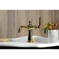 thumbnail image 3 of Kingston Brass KS3542KL Knight One-Handle Single-Hole Bathroom Faucet with Push Pop-Up Drain, Polished Brass, 3 of 7