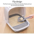 thumbnail image 4 of Automatic Closed Large Cat Litter Box Self-Cleaning Sand Toilet Training Kit Splash Proof Cat Toilet with Scoop for Cats Products (Color : Blue), 4 of 7