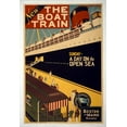 thumbnail image 2 of Vintage Apple Collection 18x24 Gold Ornate Wood Framed with Double Matting Museum Art Print Titled - The Boat Train, 2 of 4