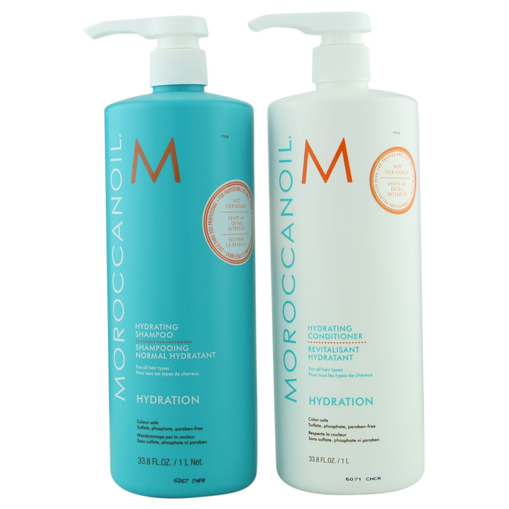 Mansion talent pause Moroccanoil Hydrating Shampoo & Conditioner 33.8 oz - Walmart.com