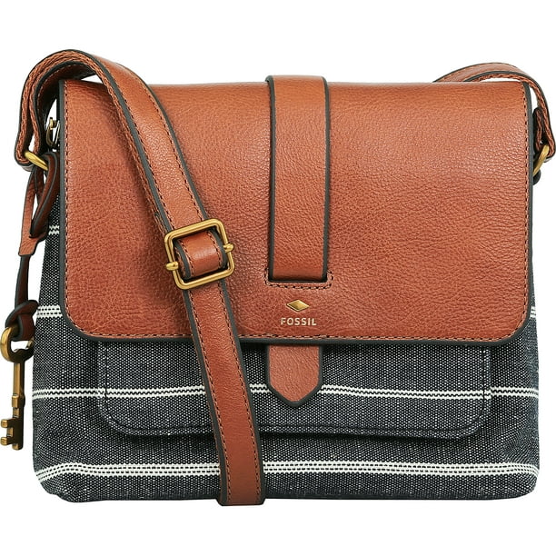 Fossil - Fossil Women&#39;s Small Kinley Crossbody Leather Cross Body Bag Satchel - Chambray ...