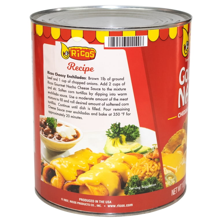 Ricos Gourmet Nacho Cheddar Cheese Sauce, 107 oz Can, Shelf-Stable
