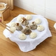 thumbnail image 6 of Tutuviw 5 Pcs Natural Cotton Bamboo Steamer Cloth Fabric,Steam Bun Steamers Rack Gauze Pad,Reusable Non-Stick Steamer Cloths for Chinese Dim Sum,Dumpling Steamer Gauze Mat Liners, 6 of 8