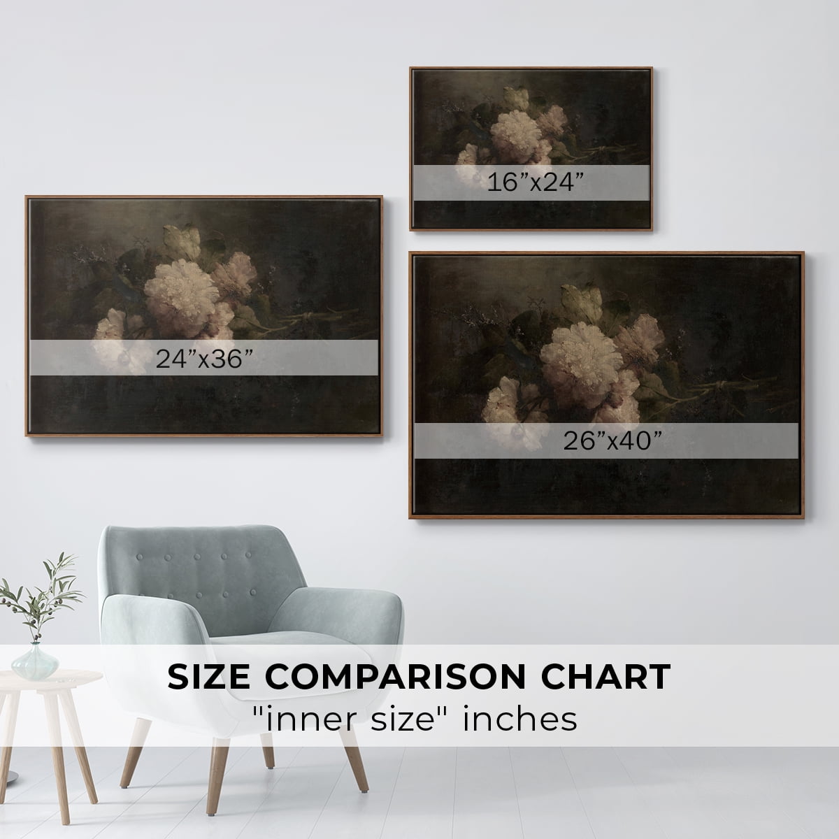 Vintage Botanical Print-XXXIX By Wexford Home Framed in Walnut Wood Gallery Wrapped Canvas 27 in. x 41 in.