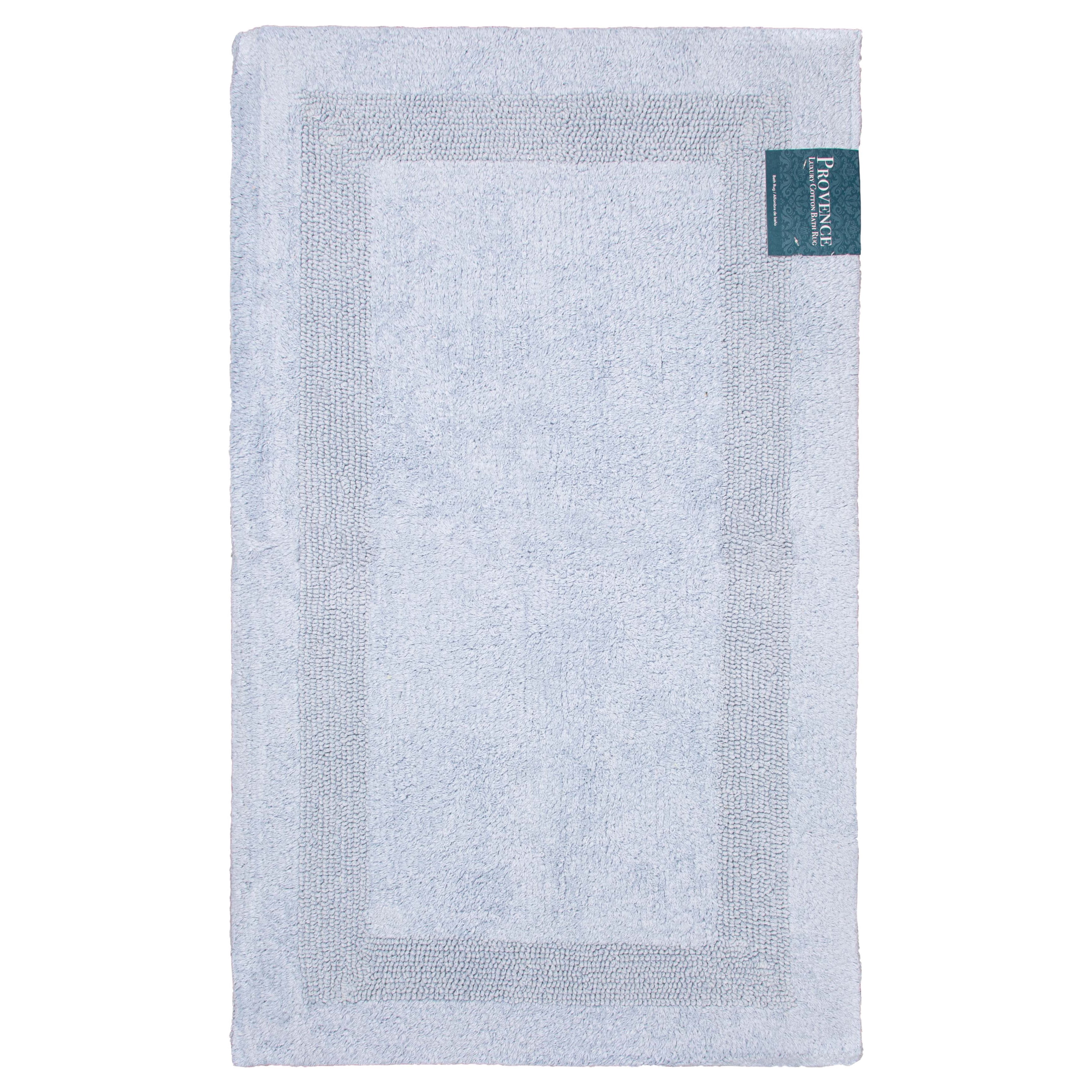Arkwright Provence Bathroom Rug, 20x32 in, Premium Cotton, Blue