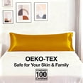 thumbnail image 2 of Flxxie Satin Body Pillow Cover - Ultra Soft Cooling 20"x54" Pillowcase for Hair & Skin, Anti Wrinkle - Envelope Closure - 1 Pack - Golden Brown, 2 of 5