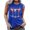 Blue, variant on Qetyuw 4th of July Tank Tops for Women Patriotic Red White and Blue Print Tshirts Loose Fit Sleeveless T-shirts Camisole Classic Round Neck Tanks Plus size Blouses for Women