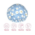 thumbnail image 5 of KLL Daisies Flowers Pattern Shower Cap & Bath Cap for Women,Reversible Oversized Waterproof Shower Caps for all Hair Lengths,Elastic Reusable Bathing Hair Cap, 5 of 6