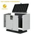 thumbnail image 7 of Uforic 36 cu ft Resin Outdoor Storage Shed,Horizontal Tool Shed, Waterproof Outdoor Storage with Lockable Doors & Air Vent for Trash Cans, Garden Tools, 7 of 7