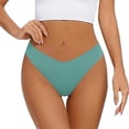 thumbnail image 2 of Tanga sin costuras de seda helada de cintura baja para mujer - Poliéster, transpirable, S-XXL, 2 of 3