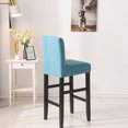 thumbnail image 6 of Stretch Bar Stool Cover, Pub Counter Stool Chair Slipcover Jacquard Dining Chair Covers Removable Washable Chair Cover Non Slip Furniture Protector for Dining Room Cafe-blue-4 PCS, 6 of 8