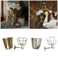 thumbnail image 2 of Elegant Metal Container Vase Wall Mount Vessel for Artistics Home Decoration, 2 of 11