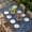 Blue, variant on Pink Geometric Table Cloths for 6 Foot Rectangle Tables, Modern Minimalism Solid Color Striped Patio Waterproof Elastic Fitted Tablecloths, Washable Rectangular Table Cover for Camping