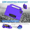 thumbnail image 7 of Shockproof Case for Samsung Galaxy Tab A7 Lite 8.7 T220, Crossbody Strap Hybrid Rugged Kickstand Full Body Protective Kids Cover, Purple, 7 of 7