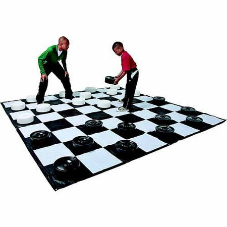 School Specialty Chess/Checkers Giant Mat Game, 120" x 120", Vinyl